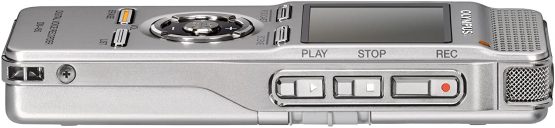 Olympus DM-450 - Digital voice recorder - flash 2 GB - WMA, MP3 - silver - Image 4