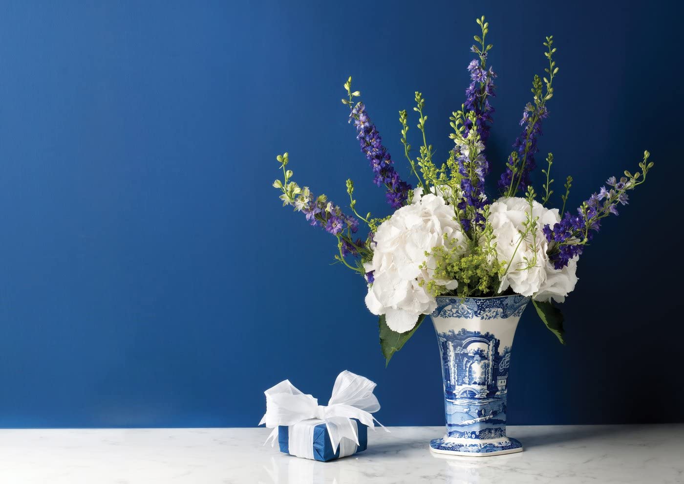 Portmeirion Blue Italian Hexagona Vase, Blue/White, Blue & White, 10 pollici x 9.02 pollici x 9.02 pollici - Image 4
