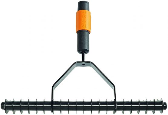 Fiskars QuikFit Aerator Rake, Tool Head, Width: 37 cm, Black/Orange, 1000655