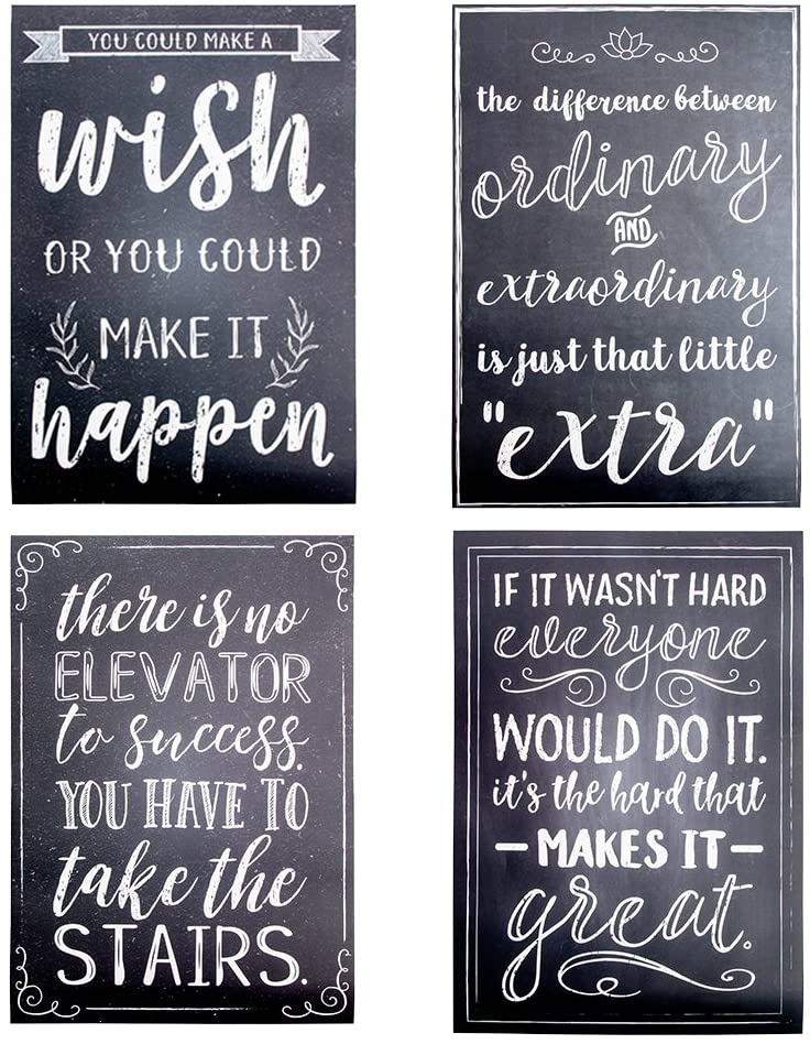 Motivational Posters for Students - 20-Pack Inspirational Posters, Posters with Inspiring Quotes, Chalkboard Design, Perfect for School Classroom and Office Decoration, 13 x 19 inches (33 x 48 cm) - Image 4