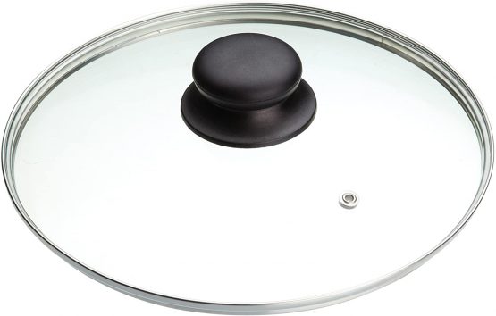 KitchenCraft MCGLLID20 MasterClass Glass Saucepan Lid Designed to Fit All 20 cm Saucepans and Frying Pans, 20 cm (8 Inch)