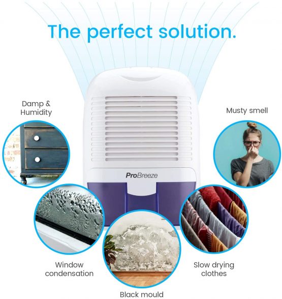 Pro Breeze® 1500ml Dehumidifier for Damp, Mould, Moisture in Home, Kitchen, Bedroom, Caravan, Office, Garage - Image 4