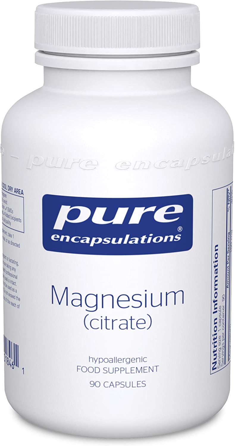 Pure Encapsulations Magnesium (Citrate) 150mg - Highly Bioavailable Magnesium Chelate - 90 Capsules, 90 count (Pack of 1)