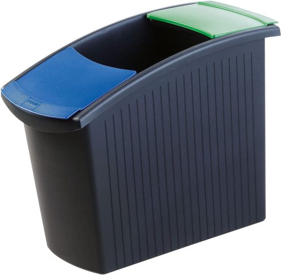 HAN 1840-13, MONDO waste bin. Trendy, ergonomic, rectangular and slim, 18 litres, black - Image 4