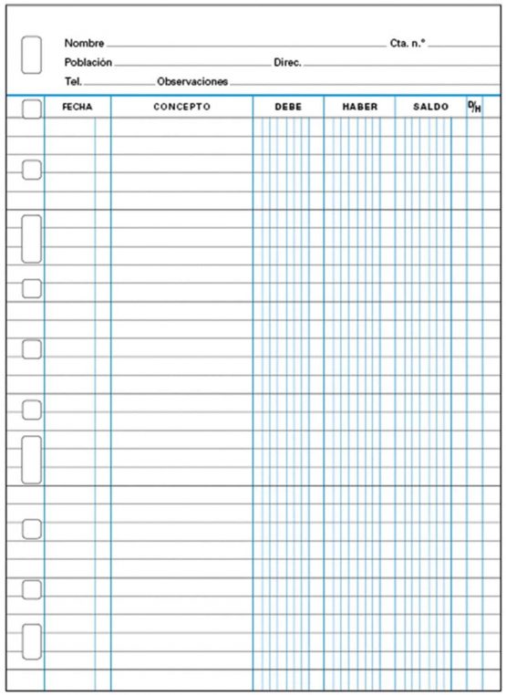 Finocam 4175204 Refill, 50 Sheets, 90 g, Accounts, 11 Holes, Units Contained: 1