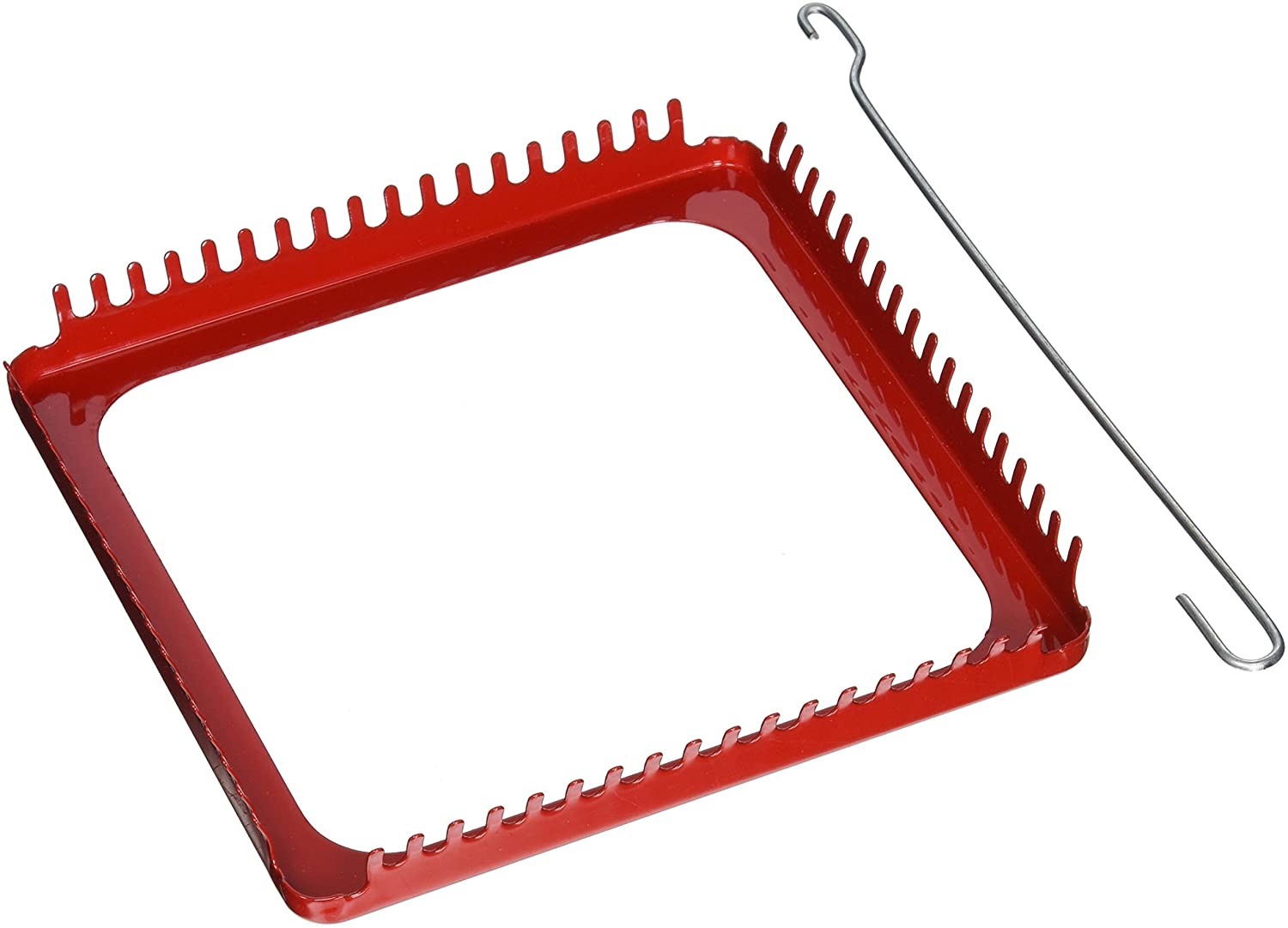 Wool Novelty Metal Deluxe Hand Weaving Loom and Hook, Original Version, 7.58 x 7.58 x 1.09 inches