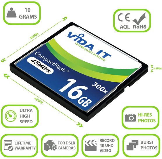 NEW 16GB HIGH SPEED 200x CF Compact Flash MEMORY CARD FOR Canon EOS 10D EOS 20D EOS 20Da EOS 300D EOS 30D EOS 350D EOS 400D EOS 40D EOS 50D EOS 5D EOS 5D Mark II EOS 7D EOS D30 SLR DIGITAL CAMERA UK - Image 4