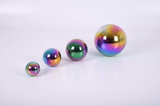 TickiT 72221 Sensory Reflective Colour Burst Balls - Pack of 4 Stainless Steel Balls for Children - 60 to 150mm dia - Image 2