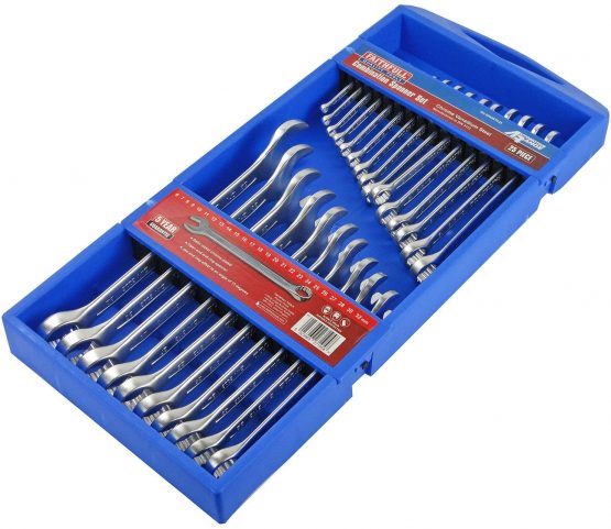 Faithfull SPASETC25 Combination Spanner CV Set 6-32mm (25 Pieces)