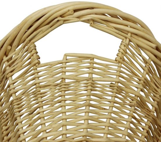 JVL Willow All Purpose Laundry Basket with Inset Handles, Wood, 58 x 43 x 25 cm - Image 3