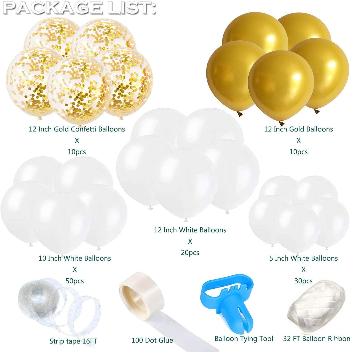 101-Piece Christmas Balloon Garland Kit - Red, Green, Gold With Candy Mylar Balloons For Party Decor
