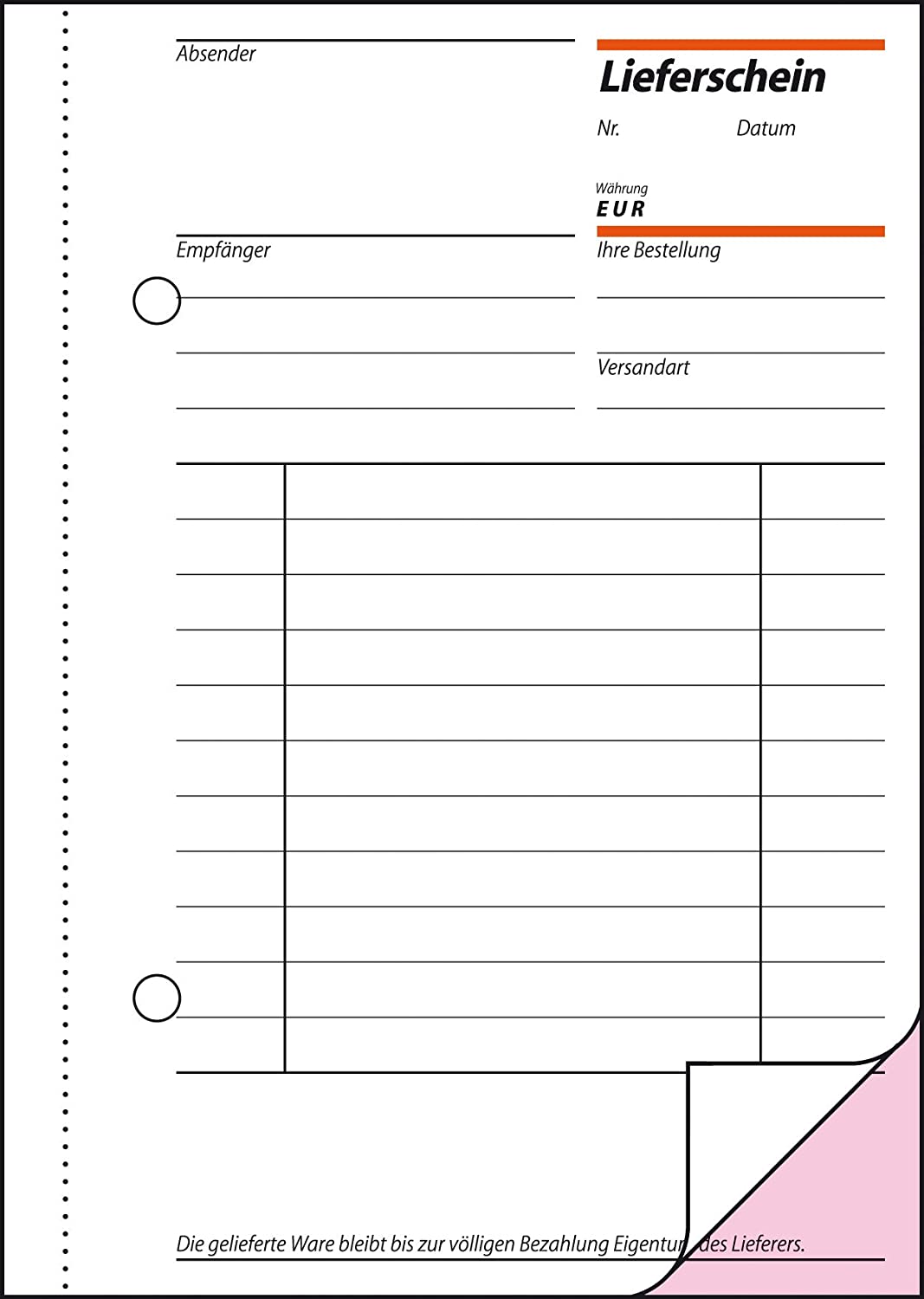 Sigel LI625 Delivery Notes with reciepts Pack of 2 x 50 Sheets, 1 x A6 with Blue Carbon Paper, 2 x 50 Sheets (Pack of 10) Pack of 10 - Image 2
