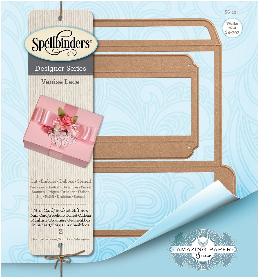 Spellbinders Mini Card/Booklet Gift Box Shapeabilities Die, Metal, Brown, 22 x 17.3 x 0.2 cm - Image 4