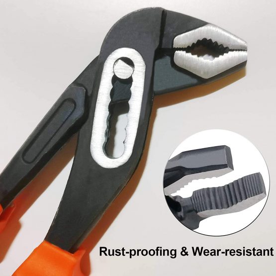 SHARP-Tec 250 mm Groove Joint Water Pump Pliers, Adjustable Wrench Plumbing Tools, Tongue-and-Groove Pliers, 90mm Jaw Capacity Pipe Spanner - Image 4