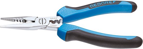 GEDORE Multiple pliers for cutting/stripping/crimping, Toothed, Straight, Induction-hardened, 8133-180 JC - Image 2