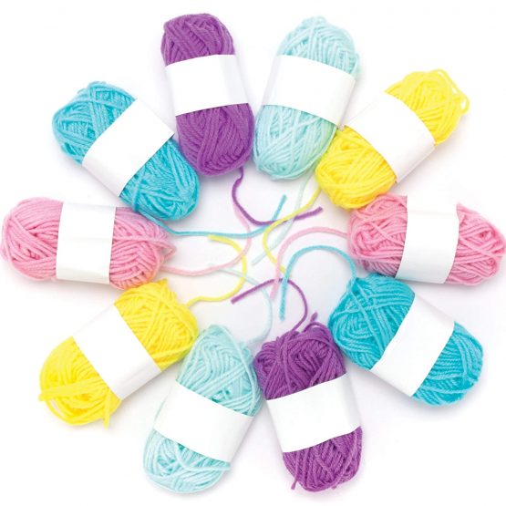 Baker Ross AT404 Pastel Wool Value - Pack - Pack of 10, Creative Art Supplies For Kids, Crafts And Ornaments