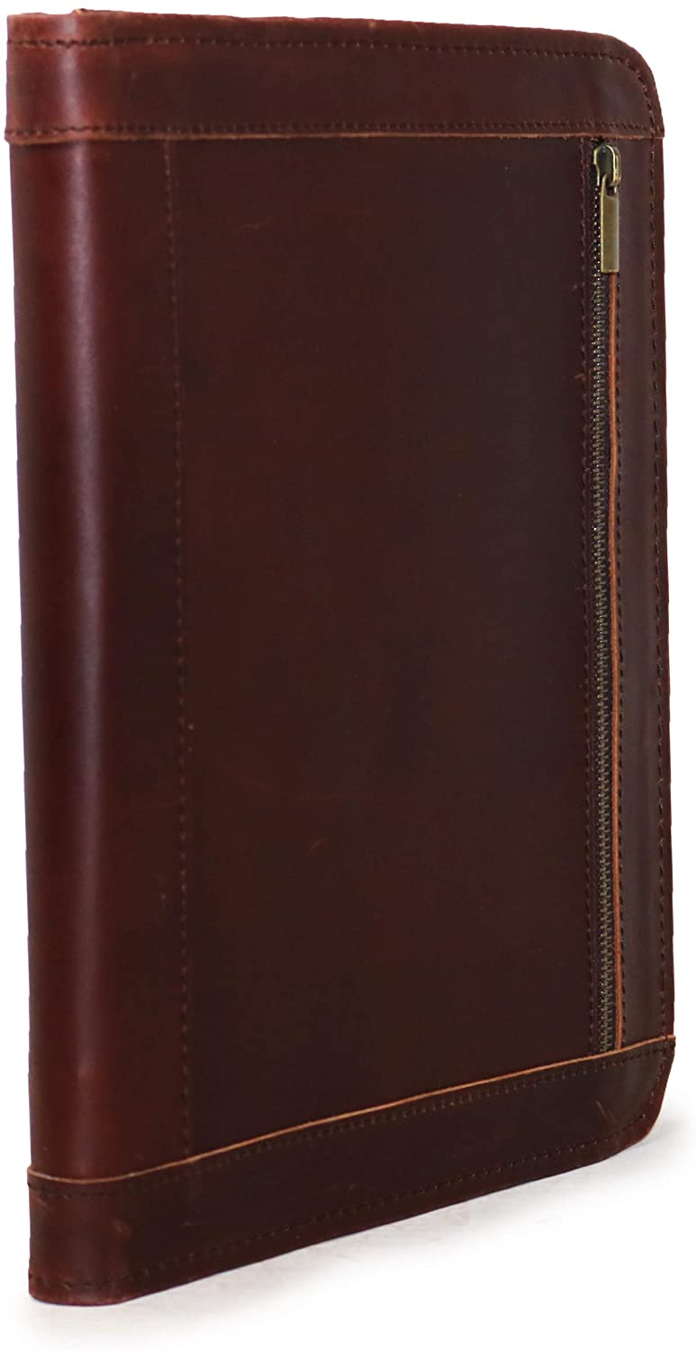 Handmade Genuine Leather Business Portfolio by Jaald, Brown, Medium - Image 4