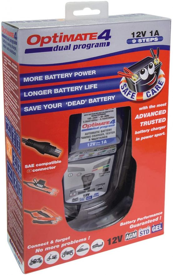 OptiMate 4 Dual Program 12V Motorcycle Automatic Battery Charger Optimiser - Image 3