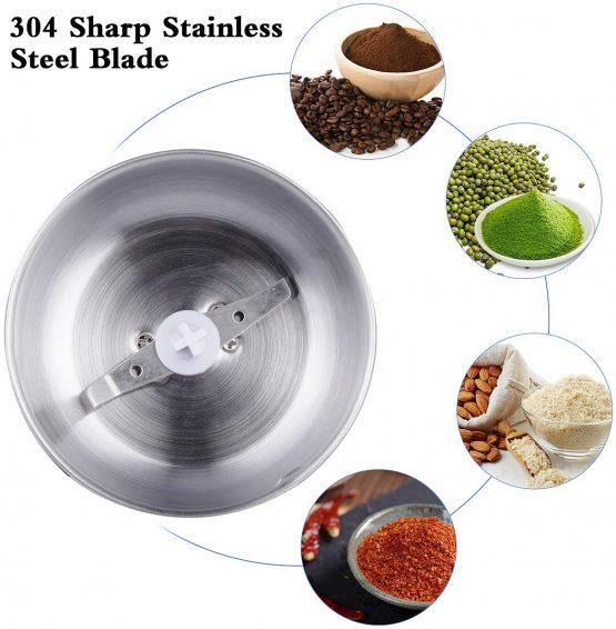 Coffee Grinder Electric Spice Grinder 150W - Stainless Steel Blades & Overheat Protection Coffee Mill Grinder for Coffee Bean, Nut, Spices, Seeds, Grains - Image 4