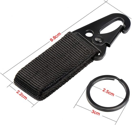Coolty Tactical Hanging Belt Carabiner Clip Molle Strap Snap Hook Nylon Webbing Buckle Strap Clip Backpack Tape Keychain Hanging Buckle Belt Key Ring Holder for Camping Hiking Outdoor Activities - Image 4