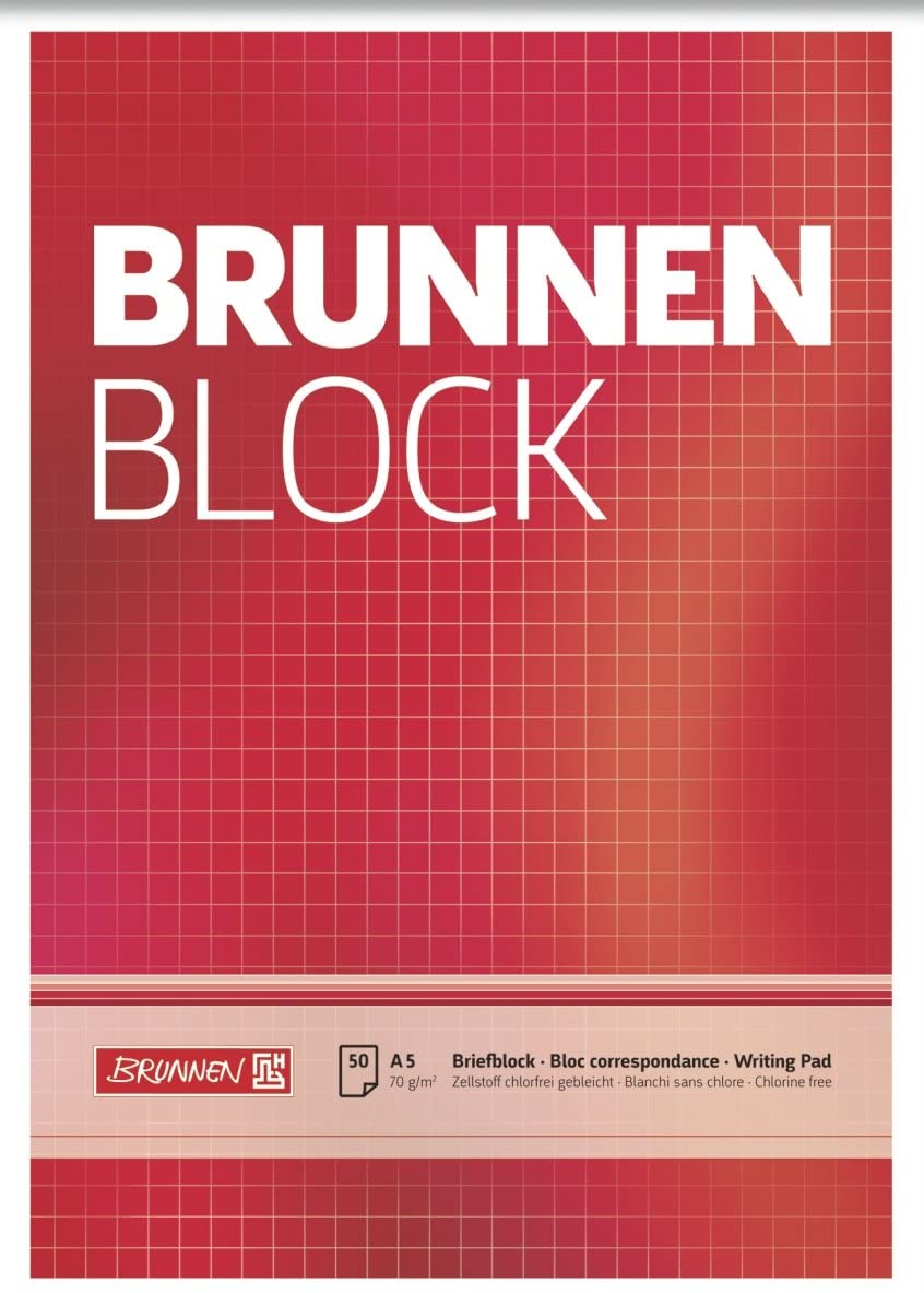 Brunnen 1052428 Block Notepad A5 50 Sheets 70 g/m², white