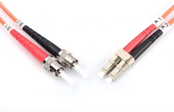 Digitus LWL patch cable OM2-2 m LC to ST fiber optic cable - LSZH - Duplex Multimode 50/125µ - 10 GBit/s - Orange - Image 4