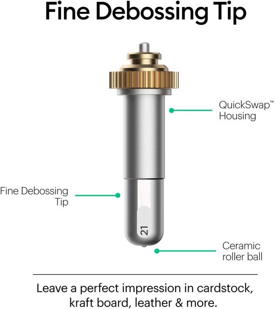 Cricut Fine Debossing Tip + QuickSwap Housing, Multicolour, Blade - Image 4