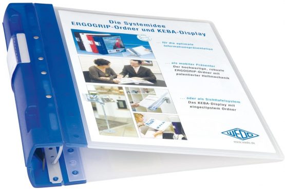 Wedo Ergogrip Ice 05828003 Folder A4 4 Rings 55 mm Plastic Blue Transparent - Image 2