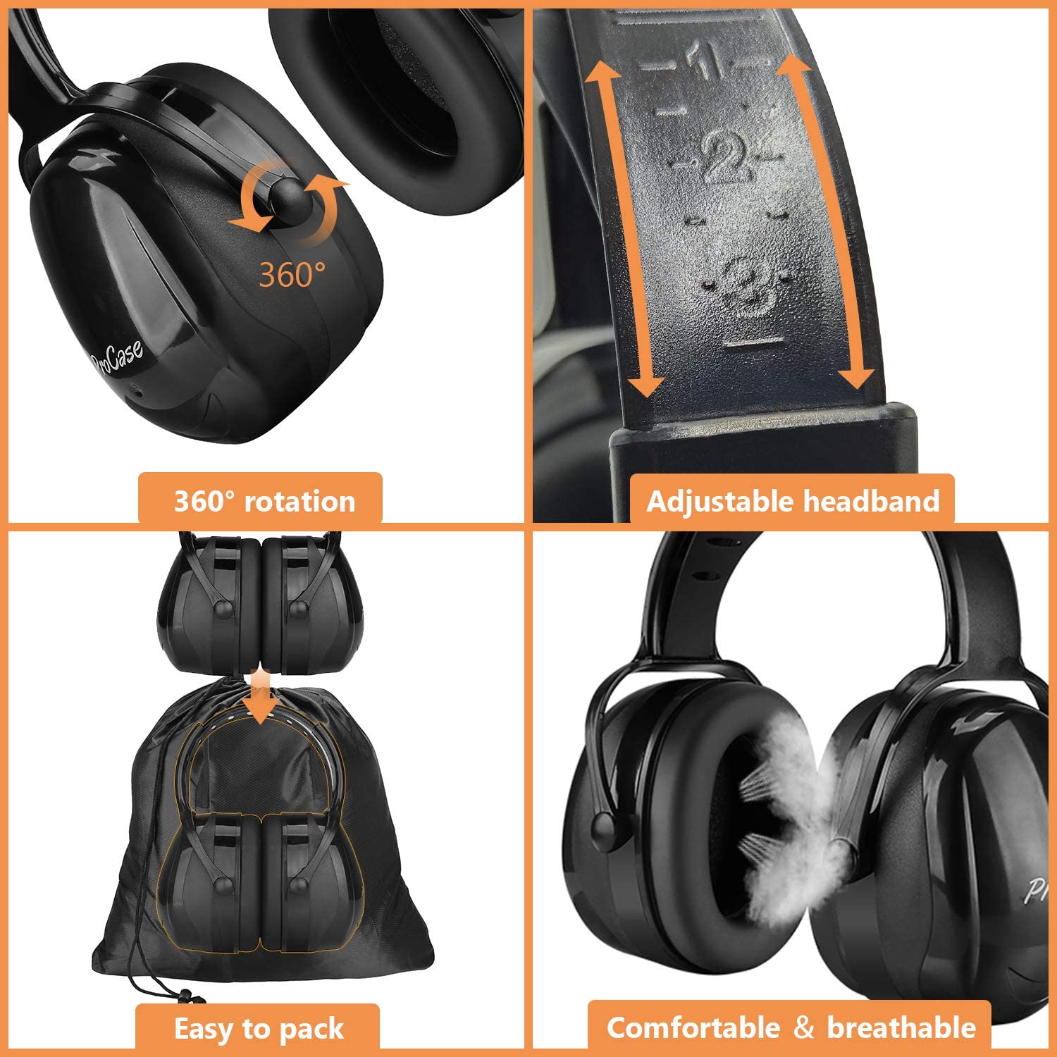 ProCase Professional Ear Defenders Adults - Image 3