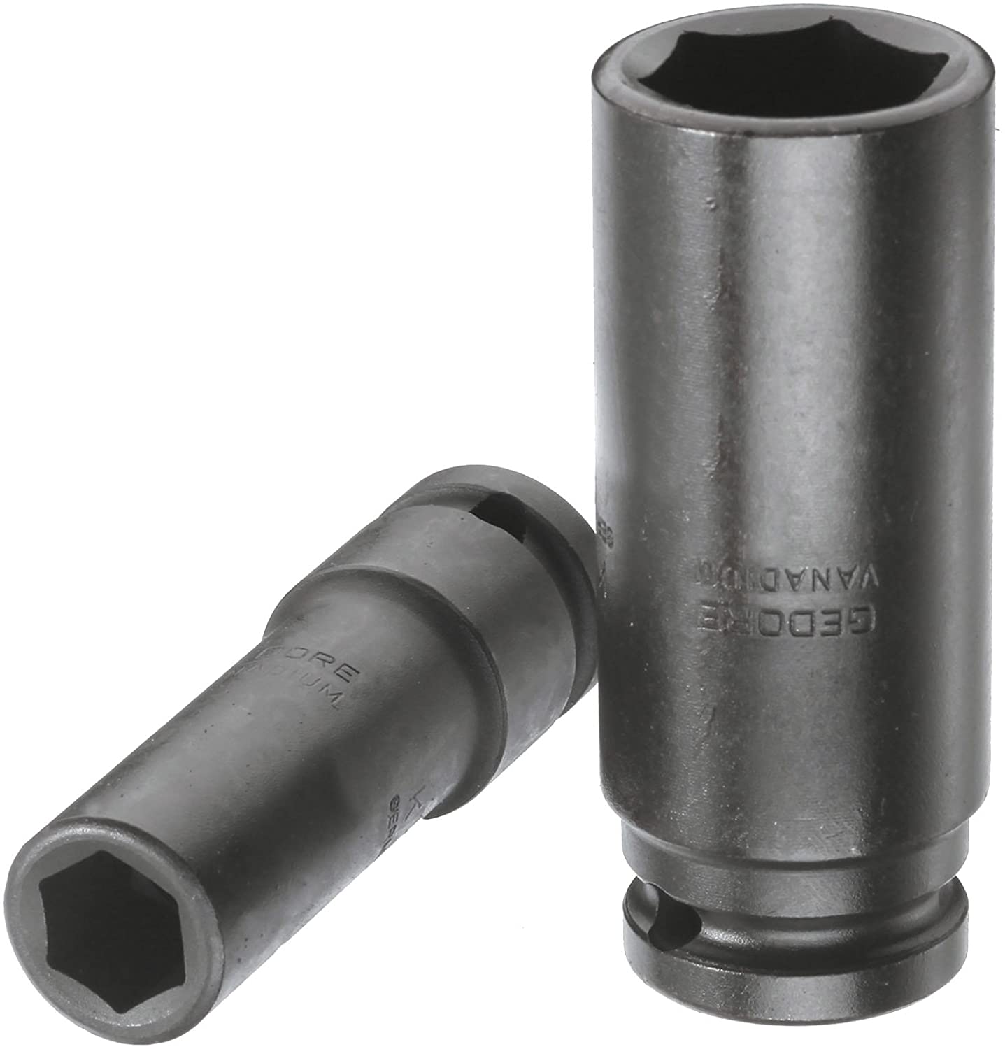 GEDORE K 19 L 27 mm Impact Socket 1/2 Inch Hexagonal, Long Shape, Professional Tool Quality, Robust and Durable, 27 mm