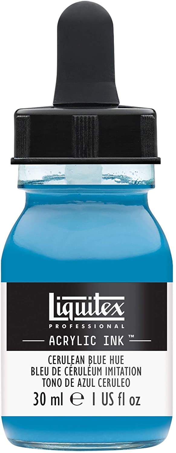 Liquitex 4260470 liquid Professional Acrylic Paints - Ink, Indian ink, 30 ml, highly pigmented airbrush paint, oil blue shade