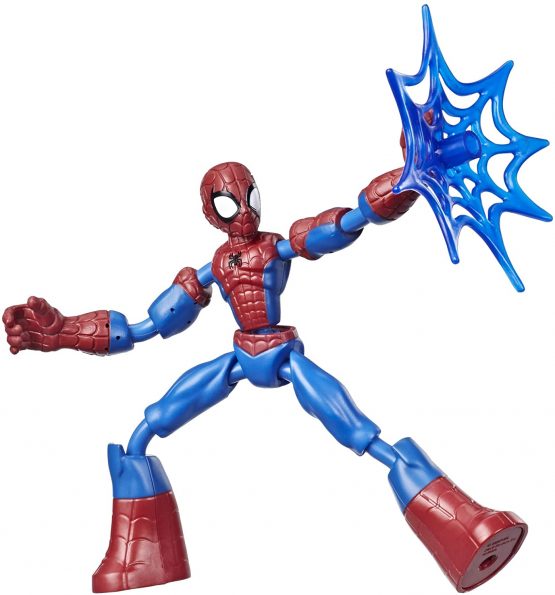 Marvel Spider-Man Bend and Flex Spider-Man Action Figure Toy, 15-cm Flexible Figure, Includes Web Accessory, For Children Aged 6 and Up