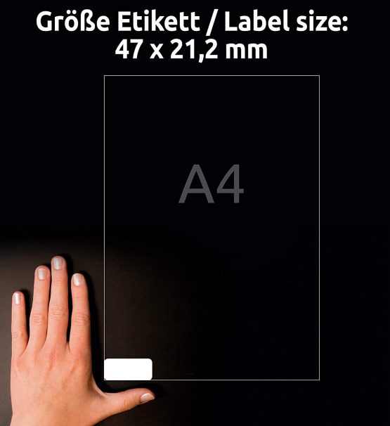 Avery Zweckform L7911 10 Ultra Poly Film Labels A4 45.7 x 21.2 mm Pack of 10 Sheets White - Image 2