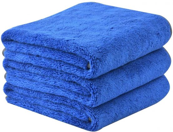 Microfibre Car Drying Towels Car Washing Cloths For Drying Cleaning Grey 3Pack 40X60CM