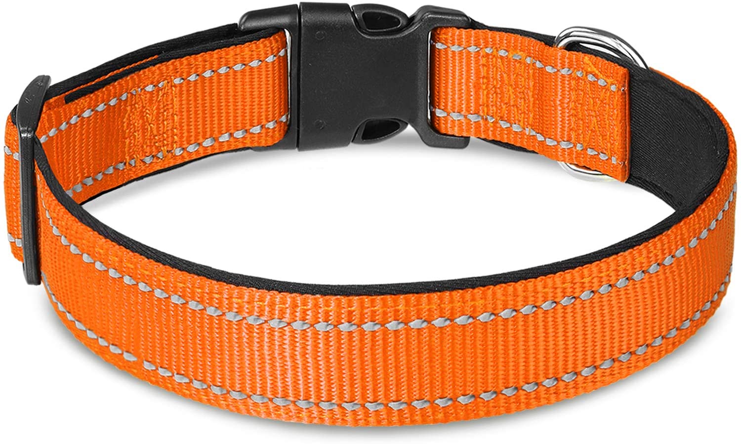 Joytale Reflective Dog Collar, Soft Neoprene Padded Breathable Nylon Pet Collar Adjustable for Extra Small and Puppy Dogs XS, Orange - Image 2