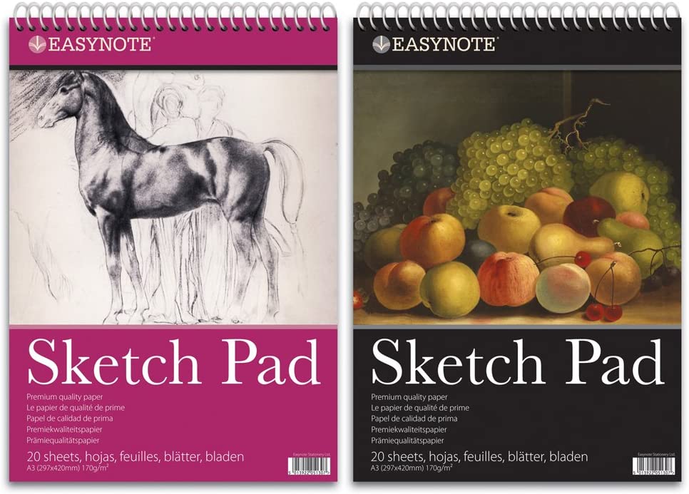 Easynote A3 Artists Sketch Pad (Design may vary), white