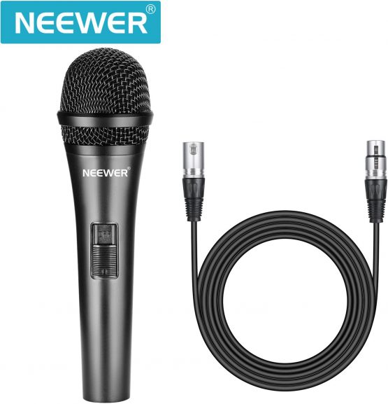 Neewer Cardioid Dynamic Microphone with XLR Male to XLR Female Cable, Rigid Metal Construction for Professional Musical Instrument Pickup, Vocals, Broadcasting, Speech, Black (NW-040) - Image 2