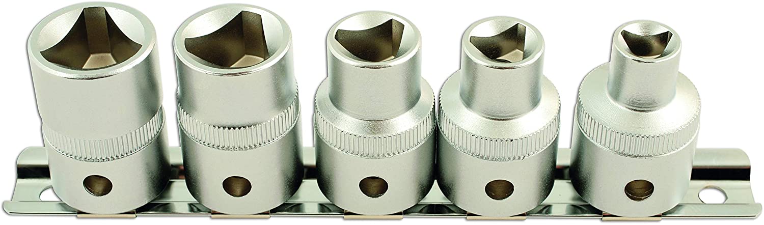 Laser 5683 Triangular Socket Set 1/2"D 5pc, Multi-coloured, Variety Pack