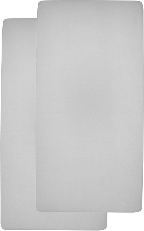 Meyco 563205 Jersey Fitted Sheet 2-Pack Baby Cradle Baby Bed 100% Cotton 40 x 80/90 cm Light Grey - Image 2