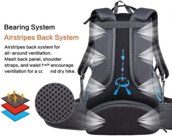 G4Free 50L Rucksack Hiking Backpack Mountaineering Bag Waterproof Travel Camping Trekking Daypack Outdoor Sports Backpack with Rain Cover for Men Women - Image 3