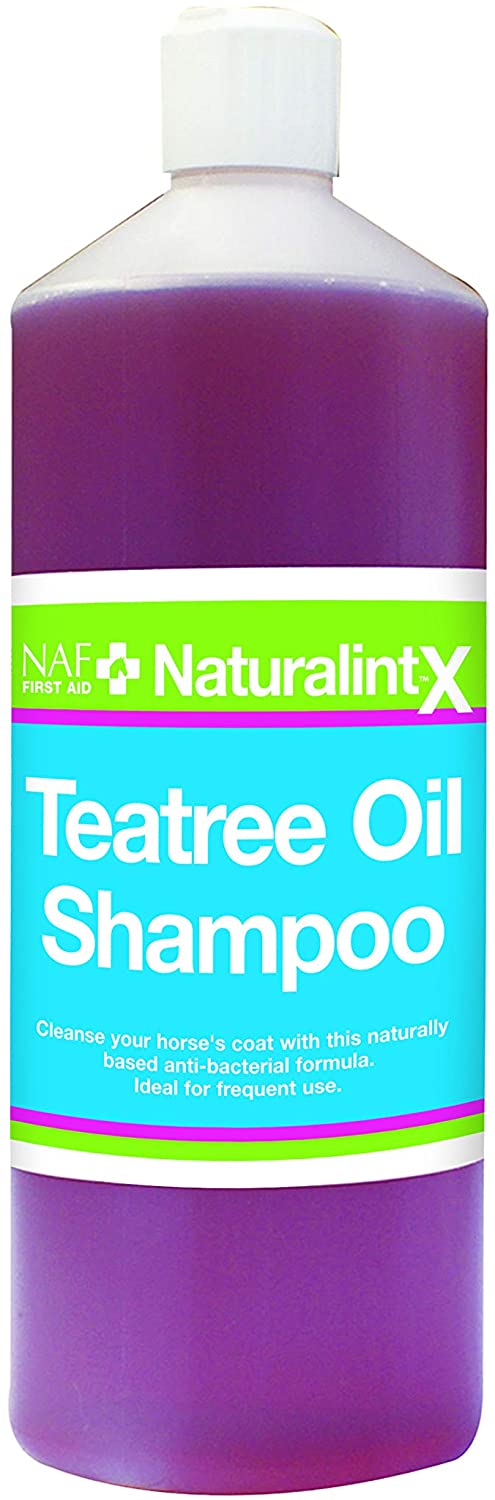 NAF NaturalintX Teatree Oil Shampoo 1L, Antibacterial Horse Shampoo for Sensitive Skin, Gently Cleanses