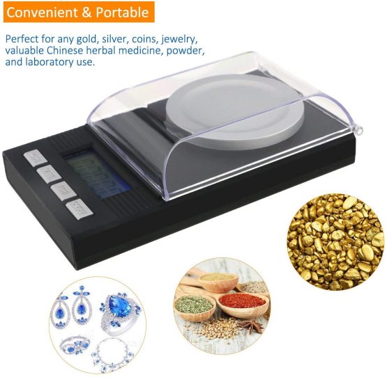 Philonext Digital Milligram Scale 50 X 0.001g - Mini LCD Digital Pocket Lab Weight Scale Reloading Jewelry Scale with Calibration Weights Tweezers & Weighing Pans - Image 4