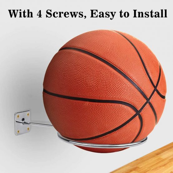 Hysagtek 3 Pieces Ball Stand Ball Display Holder with Storage Net