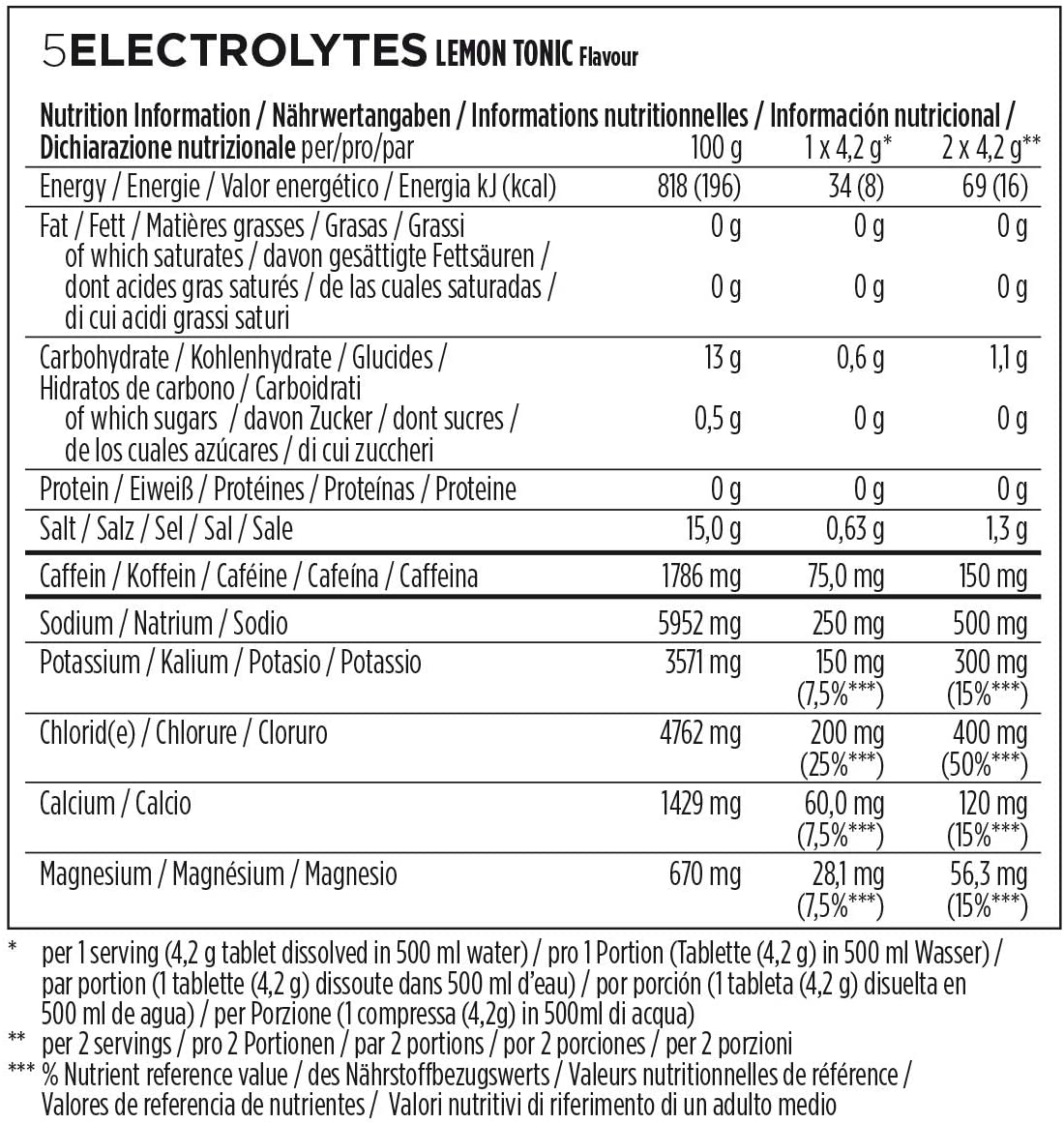 Powerbar, 5 Electrolytes, Lemon Tonic, 12x10Tabs, Effervescent tabs providing the electrolytes, 10 pieces (pack of 12) - Image 4