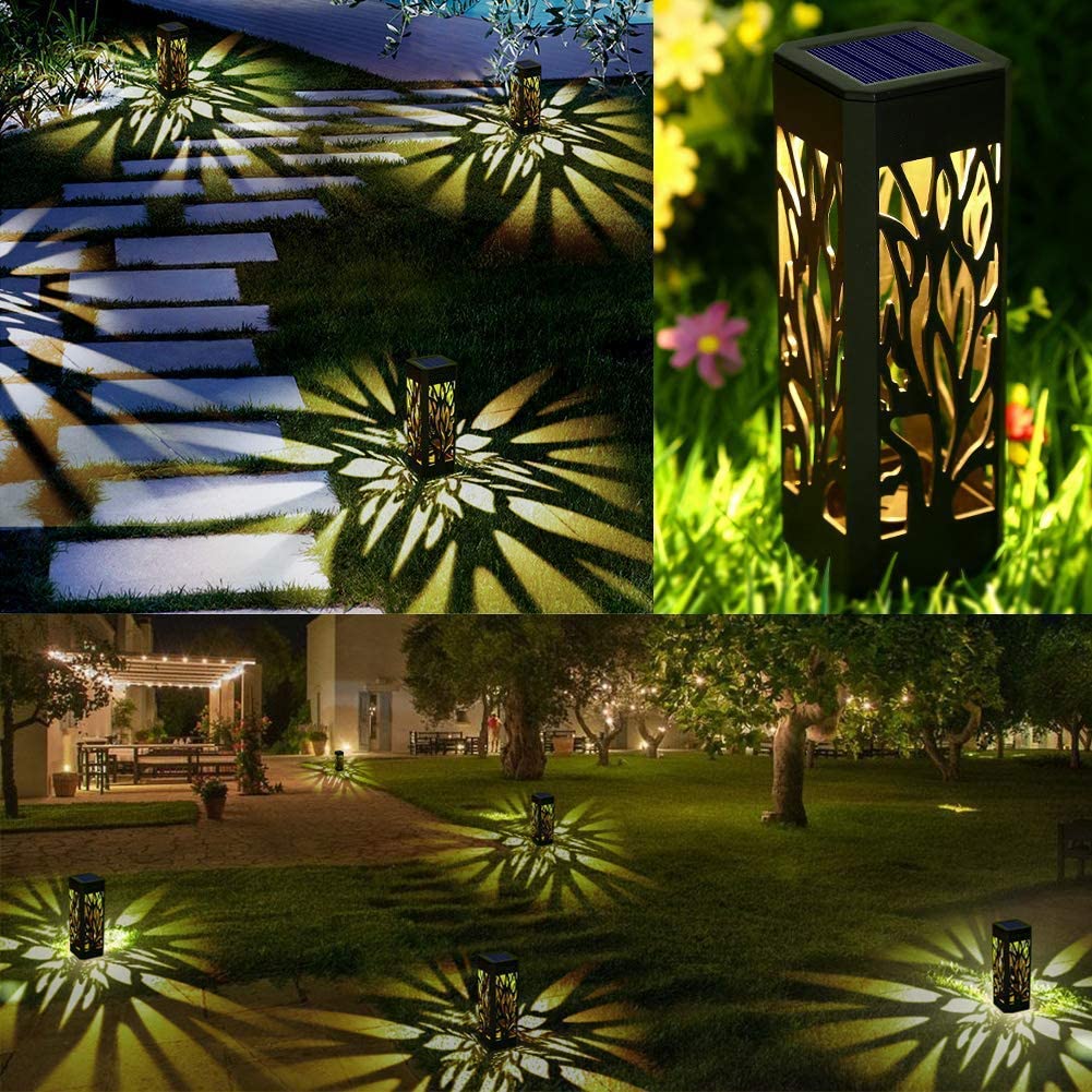 WdtPro Solar Lights Outdoor Garden, 6 Pack Garden Lights Solar Powered Waterproof with Warm White LED Lights - Image 2