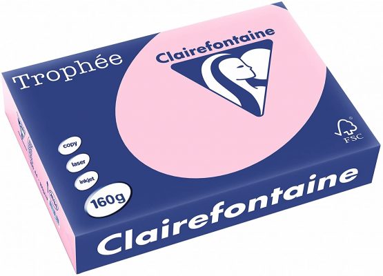 Clairefontaine Trophee 2634C Paper A4 Pink 160 g 250 Sheets