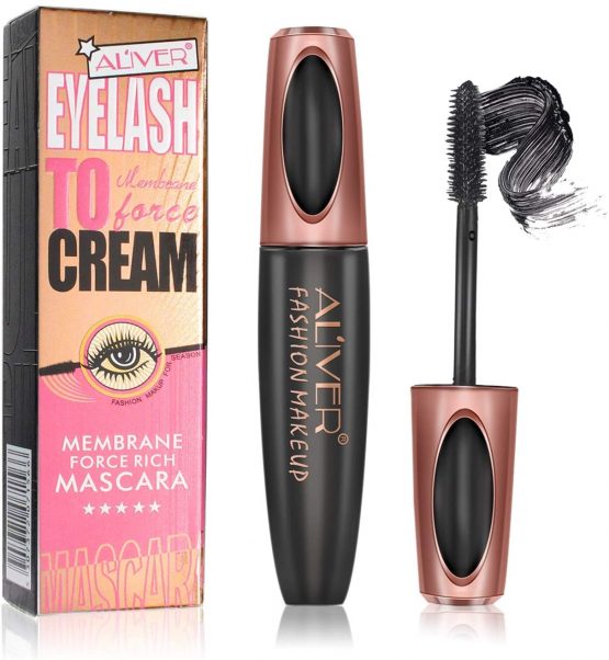 4D Silk Fiber Eyelash Mascara, Extra Long Thick & Voluminous Lash Mascara, Black Long-Lasting Waterproof 4D Mascara for Makeup