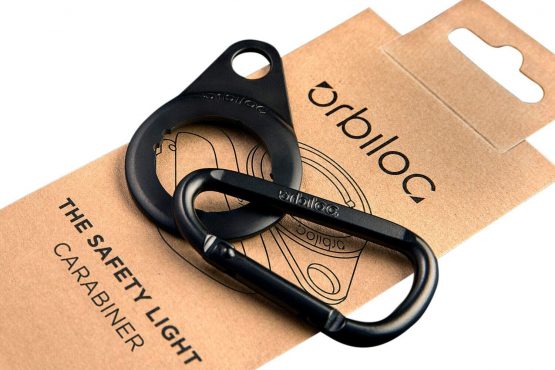 Orbiloc Carabiner Premium Aluminium Quick Action D Ring Clip Hook with Dual Dog Light Mount for Outdoor Walking, Hiking and Camping,Black - Image 3