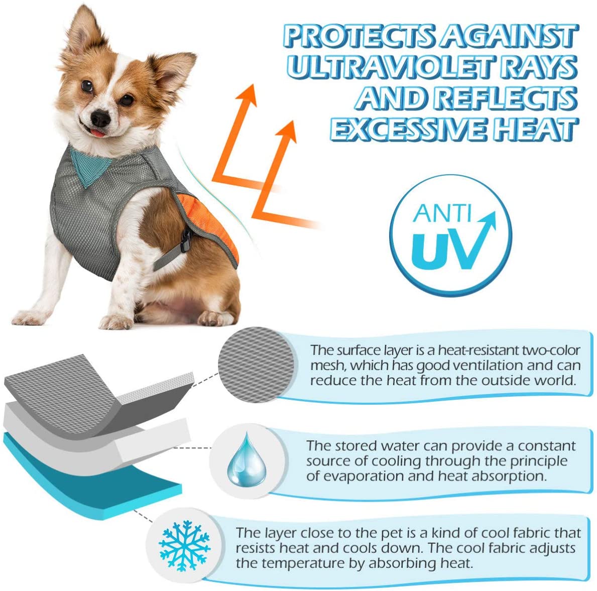 POPETPOP Dog Cooling Vest : Lightweight Dog Cooling Jacket - Image 4