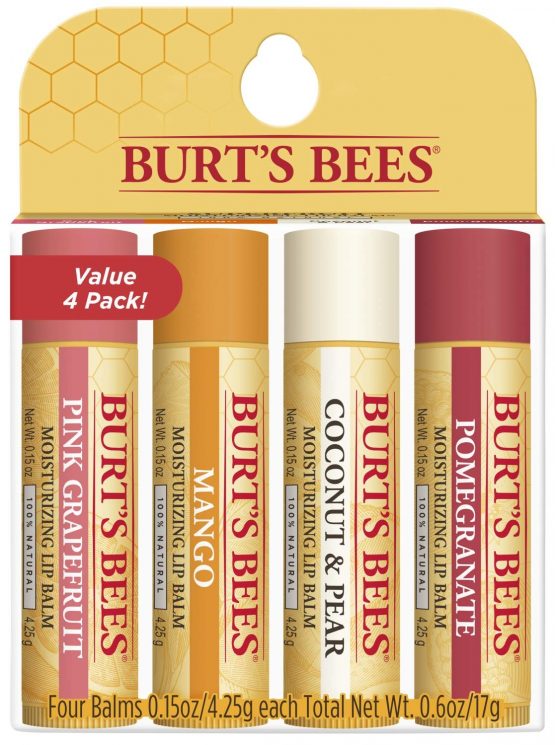 Burt's bees 2578 100% natural lips balm, 4 pieces